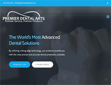 Tablet Screenshot of premierdentalarts.net